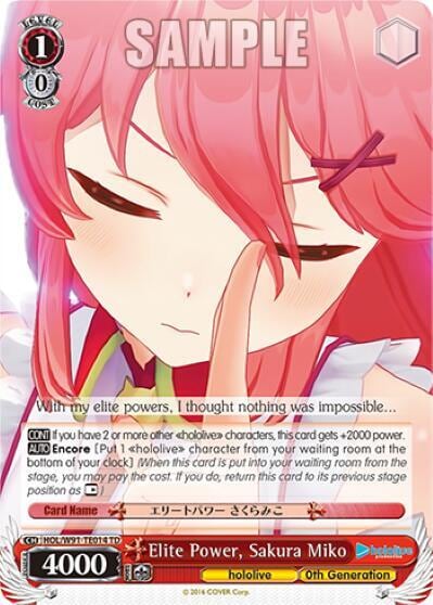 Elite Power, Sakura Miko, hololive production HOL/W91-TE014 TD