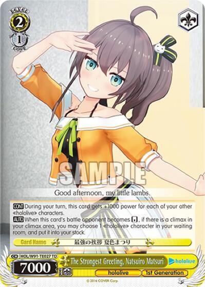 The Strongest Greeting, Natsuiro Matsuri, hololive production HOL/W91-TE027 TD