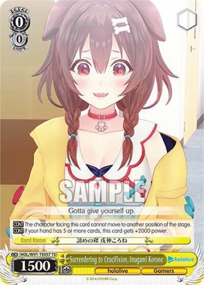 Surrendering to Crucifixion, Inugami Korone, hololive production HOL/W91-TE057 TD