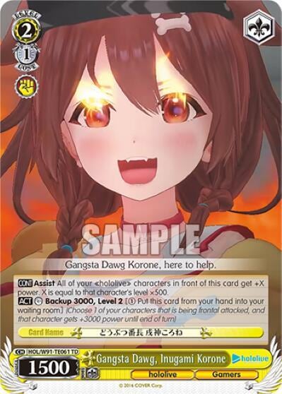 Gangsta Dawg, Inugami Korone, hololive production HOL/W91-TE061 TD