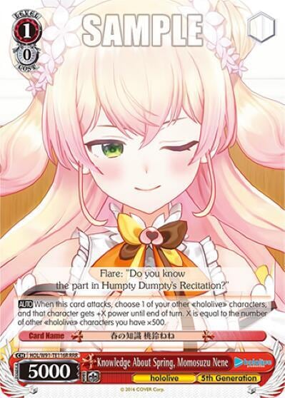 Knowledge About Spring, Momosuzu Nene (RRR), hololive production HOL/W91-TE116R RRR