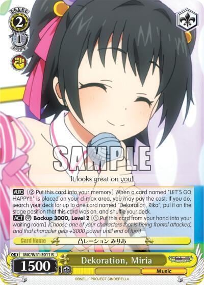 Dekoration, Miria, The iDOLM@STER Cinderella Girls IMC/W41-E011 R