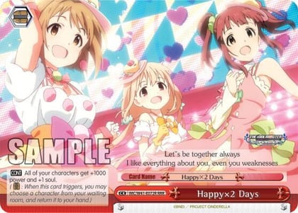 Happyx2 Days (RRR), The iDOLM@STER Cinderella Girls IMC/W41-E072R RRR