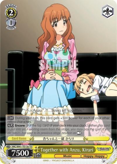 Together with Anzu, Kirari (A), The iDOLM@STER Cinderella Girls IMC/W41-TE13a TD