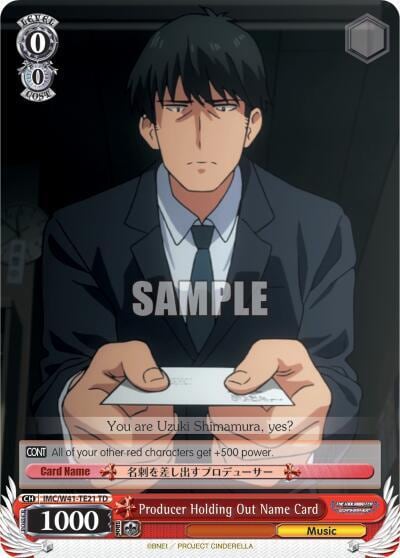 Producer Holding Out Name Card, The iDOLM@STER Cinderella Girls IMC/W41-TE21 TD