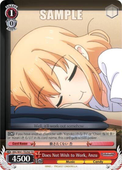 Does Not Wish to Work, Anzu (D), The iDOLM@STER Cinderella Girls IMC/W41-TE29d TD