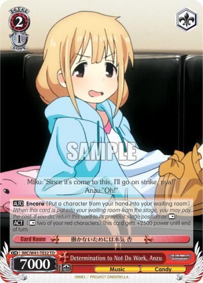Determination to Not Do Work, Anzu, The iDOLM@STER Cinderella Girls IMC/W41-TE32 TD