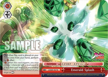 Emerald Splash, JoJo's Bizarre Adventure: Stardust Crusaders Premium Booster JJ/SE41-E57 N