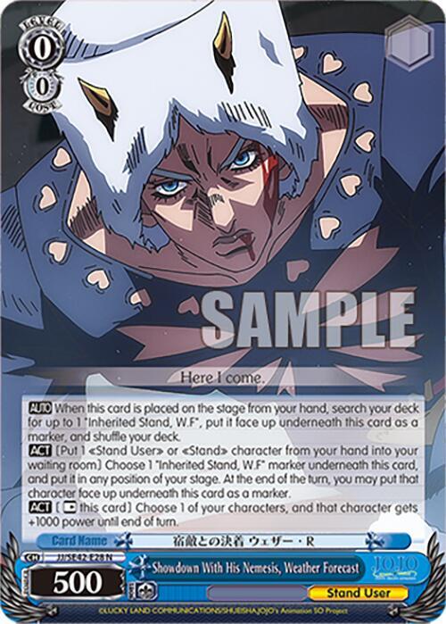Showdown With His Nemesis, Weather Forecast, JoJo's Bizarre Adventure: Stone Ocean Premium Booster JJ/SE42-E28 N
