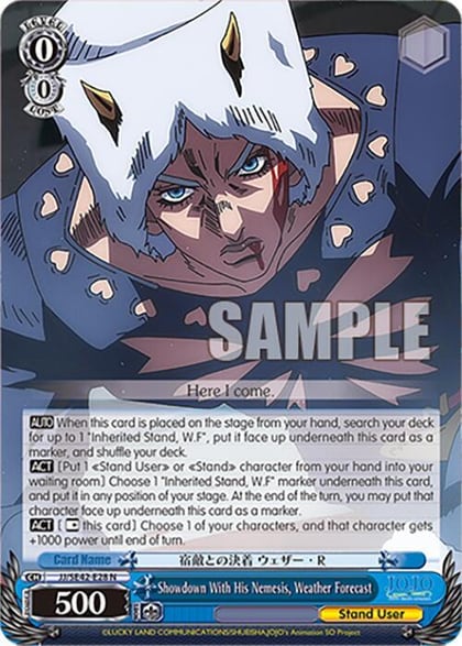 Showdown With His Nemesis, Weather Forecast, JoJo's Bizarre Adventure: Stone Ocean Premium Booster JJ/SE42-E28 N