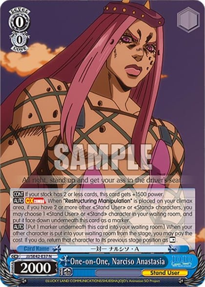 One-on-One, Narciso Anastasia, JoJo's Bizarre Adventure: Stone Ocean Premium Booster JJ/SE42-E37 N