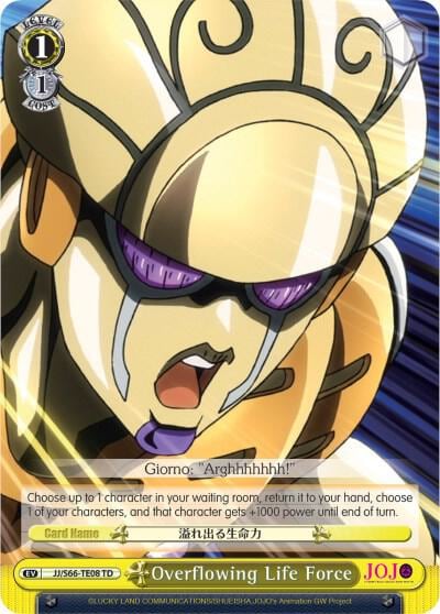 Overflowing Life Force, JoJo's Bizarre Adventure: Golden Wind JJ/S66-TE08 TD