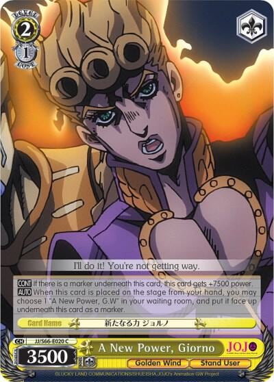 A New Power, Giorno, JoJo's Bizarre Adventure: Golden Wind JJ/S66-E020 C