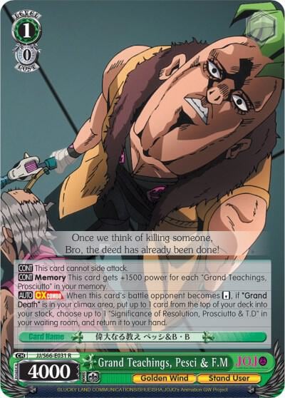 Grand Teachings, Pesci & F.M, JoJo's Bizarre Adventure: Golden Wind JJ/S66-E031 R