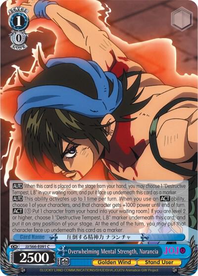 Overwhelming Mental Strength, Narancia, JoJo's Bizarre Adventure: Golden Wind JJ/S66-E091 C