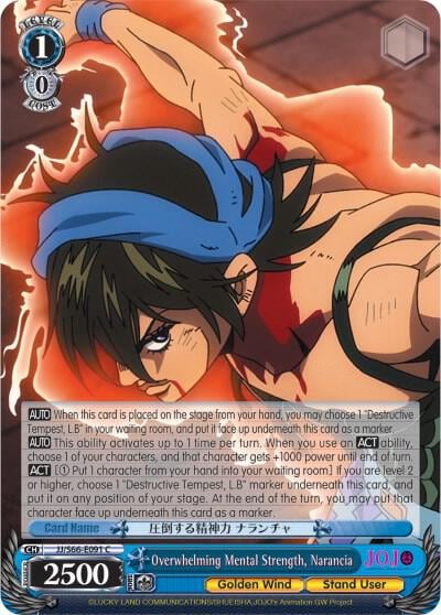 Overwhelming Mental Strength, Narancia, JoJo's Bizarre Adventure: Golden Wind JJ/S66-E091 C