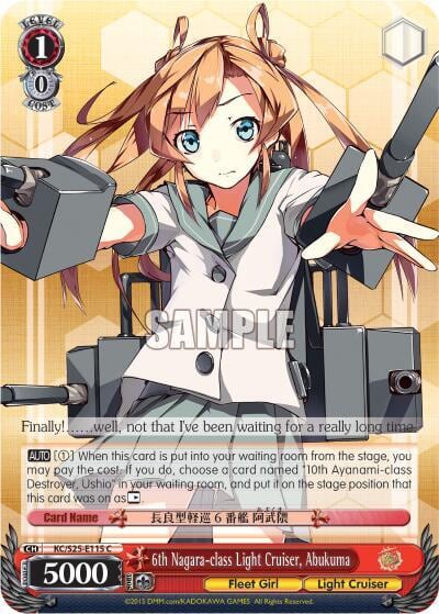 6th Nagara-class Light Cruiser, Abukuma, KanColle KC/S25-E115 C