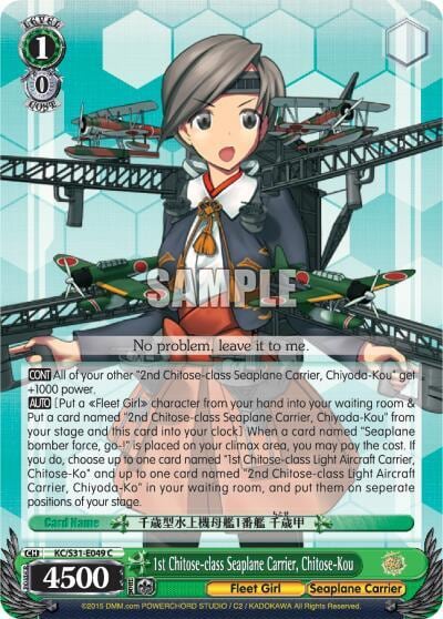 1st Chitose-class Seaplane Carrier, Chitose-Kou, KanColle, 2nd Fleet KC/S31-E049 C