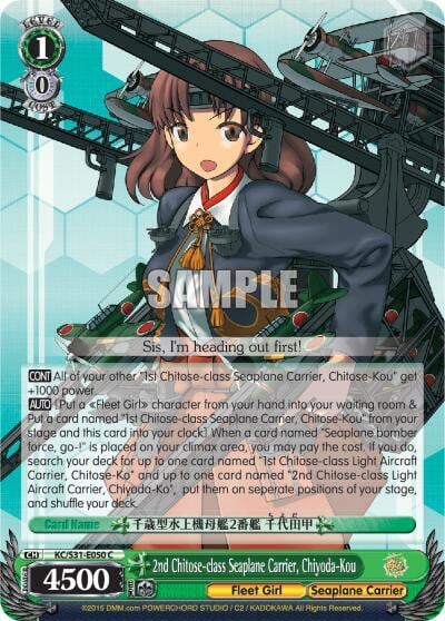 2nd Chitose-class Seaplane Carrier, Chiyoda-Kou, KanColle, 2nd Fleet KC/S31-E050 C