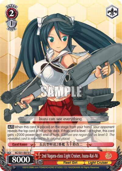2nd Nagara-class Light Cruiser, Isuzu-Kai-Ni, KanColle, 2nd Fleet KC/S31-E073 C