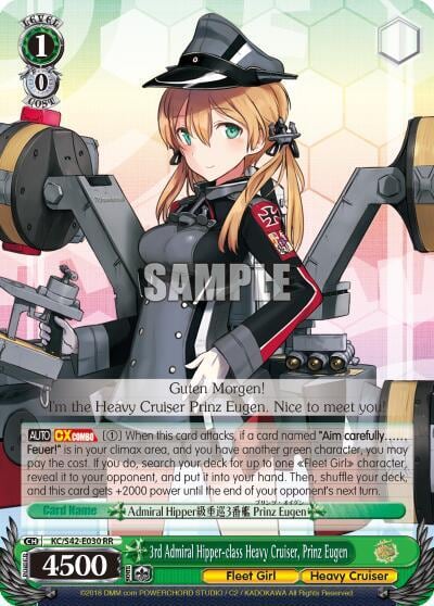 3rd Admiral Hipper-class Heavy Cruiser, Prinz Eugen, KanColle: Arrival! Reinforcement Fleets from Europe! KC/S42-E030 RR
