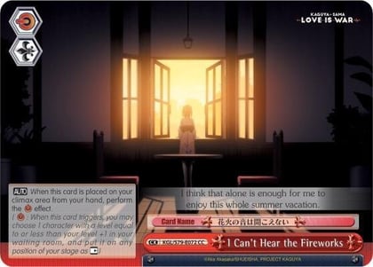 I Can't Hear the Fireworks, Kaguya-sama: Love is War KGL/S79-E072 CC