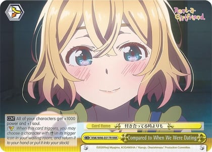 Compared to When We Were Dating (RRR), Rent-A-Girlfriend KNK/W86-E017R RRR
