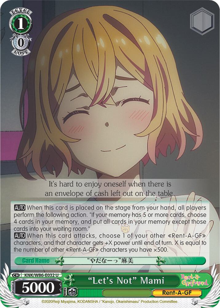 "Let's Not" Mami, Rent-A-Girlfriend KNK/W86-E032 U