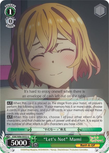 "Let's Not" Mami, Rent-A-Girlfriend KNK/W86-E032 U