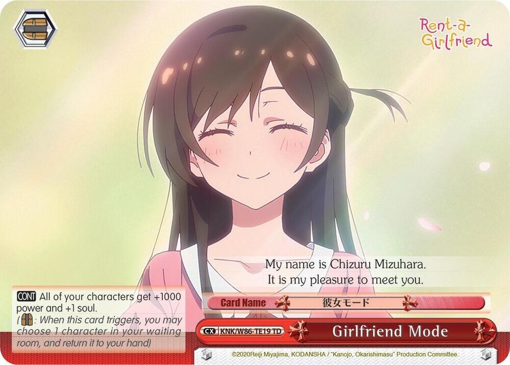 Girlfriend Mode, Rent-A-Girlfriend KNK/W86-TE19 TD