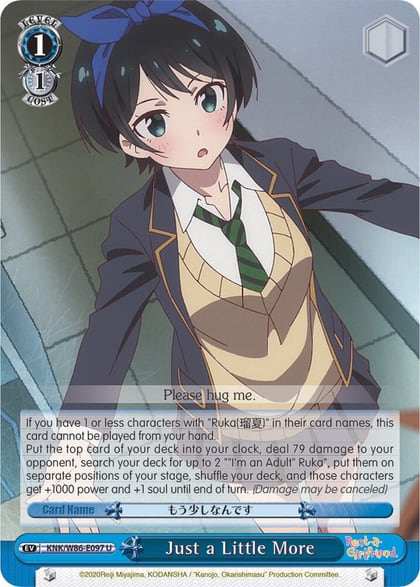 Just a Little More, Rent-A-Girlfriend KNK/W86-E097 U