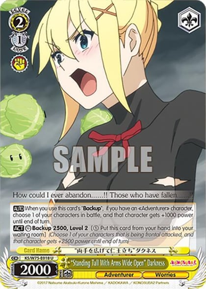 "Standing Tall With Arms Wide Open" Darkness, KONOSUBA -God’s blessing on this wonderful world! Re:Edit KS/W75-E018