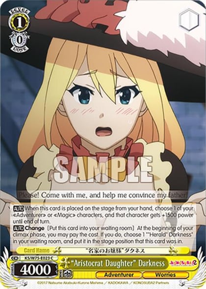 "Aristocrat Daughter" Darkness, KONOSUBA -God’s blessing on this wonderful world! Re:Edit KS/W75-E023