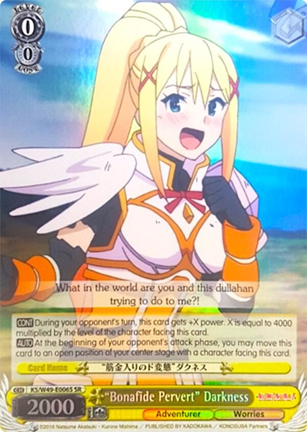"Bonafide Pervert" Darkness (SR), KonoSuba KS/W49-E006S SR