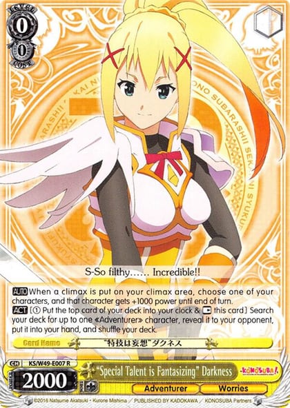 "Special Talent is Fantasizing" Darkness, KonoSuba KS/W49-E007 R