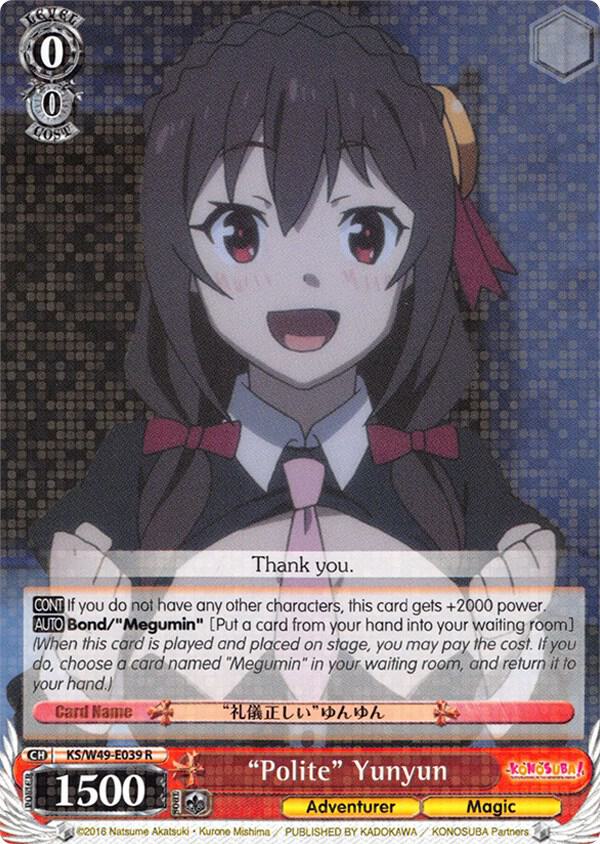 "Polite" Yunyun, KonoSuba KS/W49-E039 R