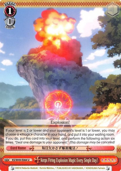 Keeps Firing Explosion Magic Every Single Day!, KonoSuba KS/W49-E064 U