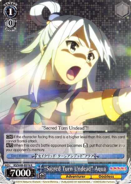 "Sacred Turn Undead" Aqua, KonoSuba KS/W49-E078 R