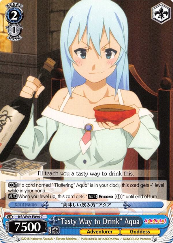 "Tasty Way to Drink" Aqua, KonoSuba KS/W49-E094 C