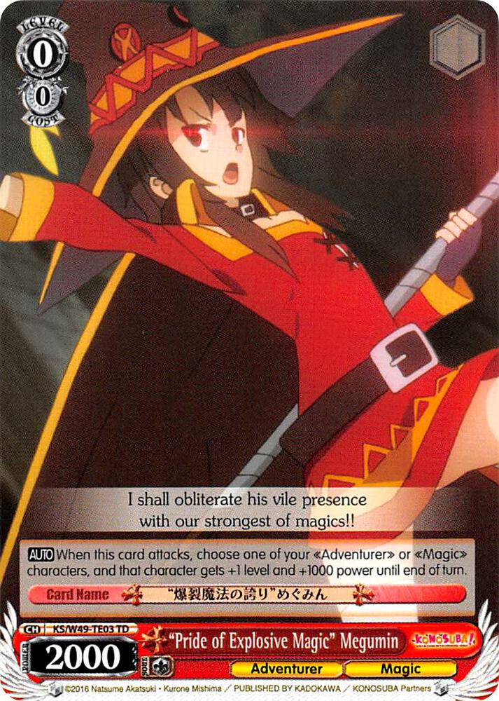 "Pride of Explosive Magic" Megumin, KonoSuba KS/W49-TE03 TD