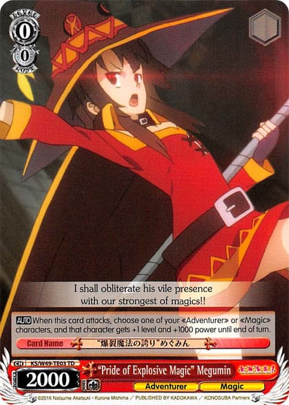 "Pride of Explosive Magic" Megumin, KonoSuba KS/W49-TE03 TD