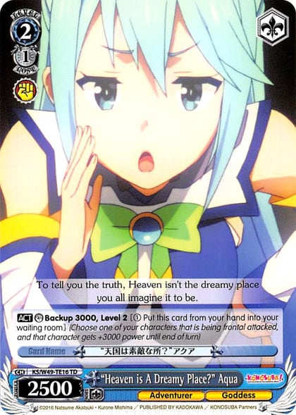 "Heaven is A Dreamy Place?" Aqua, KonoSuba KS/W49-TE16 TD