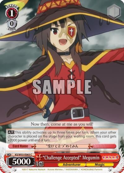 "Challenge Accepted" Megumin, KonoSuba 2 KS/W55-E065 C
