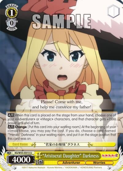 "Aristocrat Daughter" Darkness, KonoSuba 2 KS/W55-E015 U