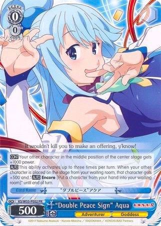 "Double Peace Sign" Aqua, KonoSuba 2 KS/W55-PE02 PR