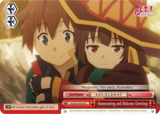Homecoming and Welcome Greetings, KonoSuba The Movie: Legend of Crimson KS/W76-E074 CC