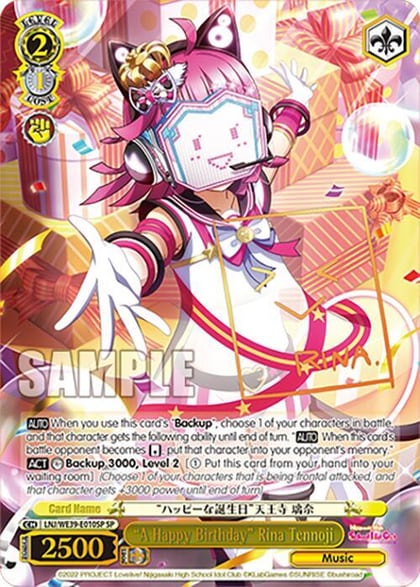 "A Happy Birthday" Rina Tennoji (SP), Love Live! School Idol Festival Series 10th Anniversary Premium Booster LNJ/WE39-E010SP SP