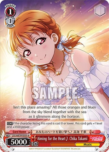 Aiming for the Heart Chika Takami, Love Live! School Idol Festival Series 10th Anniversary Premium Booster LSS/WE39-E035 N