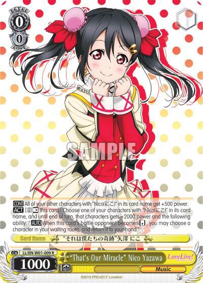 "That's Our Miracle" Nico Yazawa, Love Live! DX LL/EN-W01-009 R