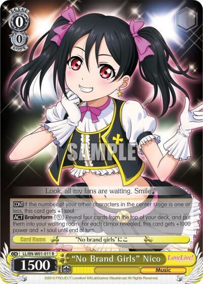 "No Brand Girls" Nico, Love Live! DX LL/EN-W01-011 R